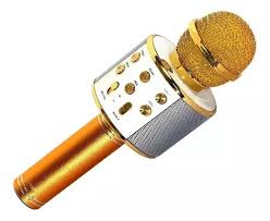 [WS-858-D] MICROFONO KARAOKE DORADO