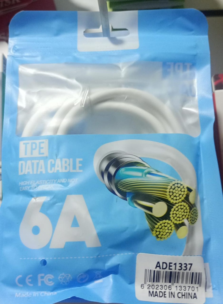 [6202306133701] CABLE USB  TPE V8 6A 