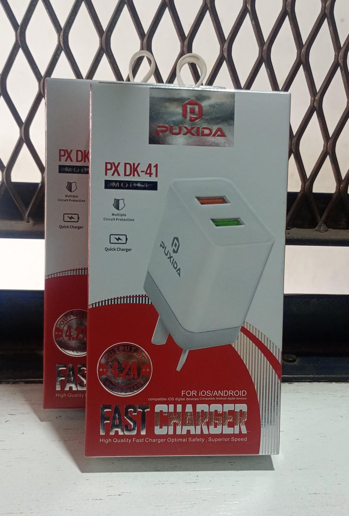 [PXDK-41] CARGADOR CABEZAL PUXIDA  CON 2 PUERTOS USB  4.2A 