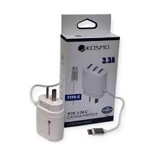 [471500000370] CARGADOR KOSMO 3.3A CON SALIDA TIPO C +  3 PUERTOS USB
