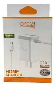 [6124021] CARGADOR PRO21 CON SALIDA TIPO C + 1 PUERTO USB  2.1A