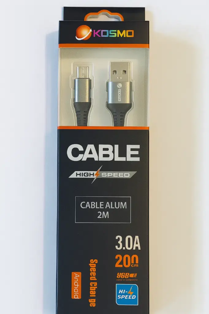 CABLE USB  KOSMO 3.0A 1M