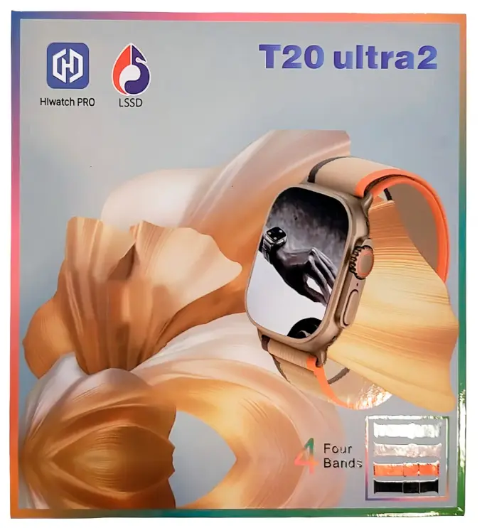 RELOJ INTELIGENTE T20 ULTRA2 CON 4 BANDA